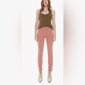 Mother The Stash Mid Rise Dazzler Ankle Fray, Size 26